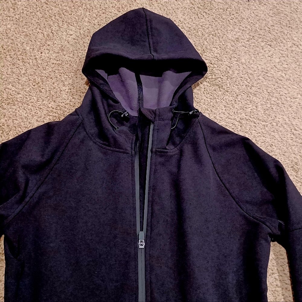 Fabletics Black Hooded Performance Soft Shell Jac… - image 1